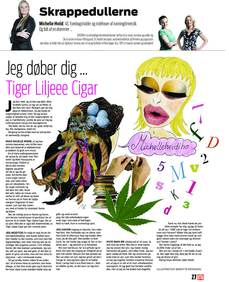 Hele foråret alene. Illustration til Skrappedullerne, Ekstra Bladet. Illustrator Birgitte Eriksson