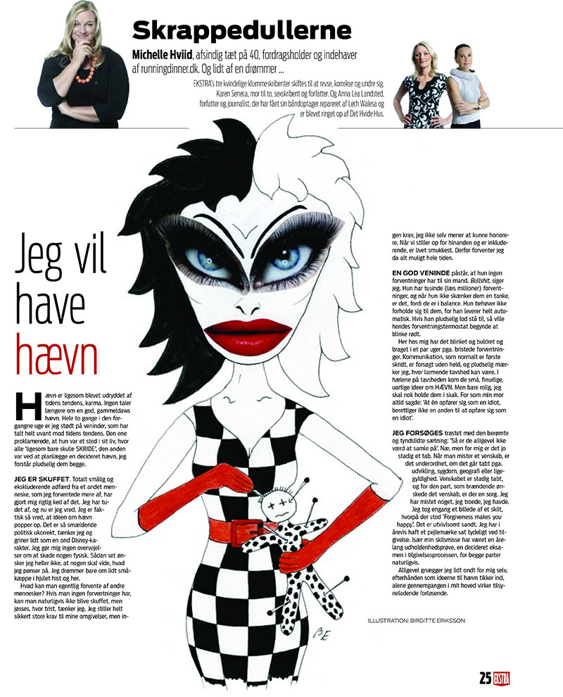 Hele foråret alene. Illustration til Skrappedullerne, Ekstra Bladet. Illustrator Birgitte Eriksson