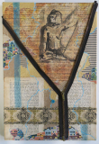 Collagebilleder på lærred. Collage kunst Birgitte Eriksson