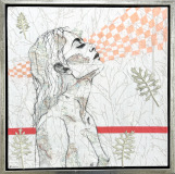 Collagebilleder på lærred. Collage kunst Birgitte Eriksson