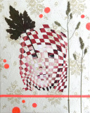 Collagebilleder på lærred. Collage kunst Birgitte Eriksson