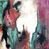 Collagebilleder på lærred. Collage kunst Birgitte Eriksson
