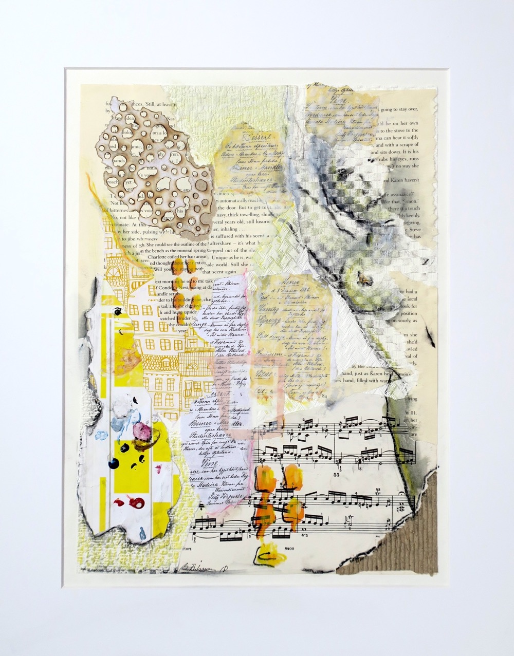 Billedkunst. Collage på papir. Unikke collagebilleder. Collage billeder.  Collage kunst af Birgitte Eriksson.