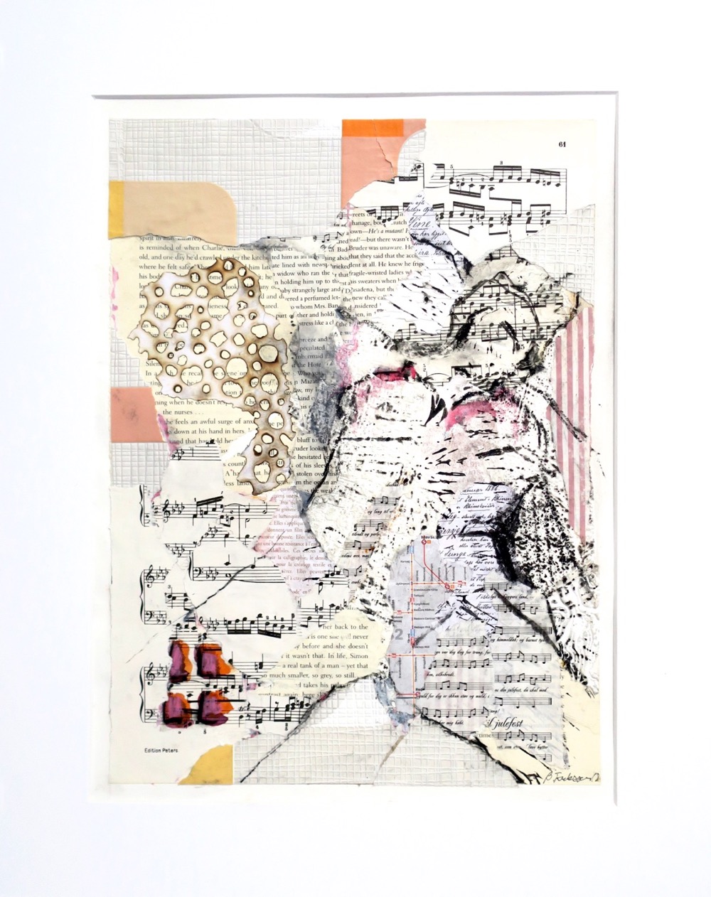 Billedkunst. Collage på papir. Unikke collagebilleder. Collage billeder.  Collage kunst af Birgitte Eriksson.
