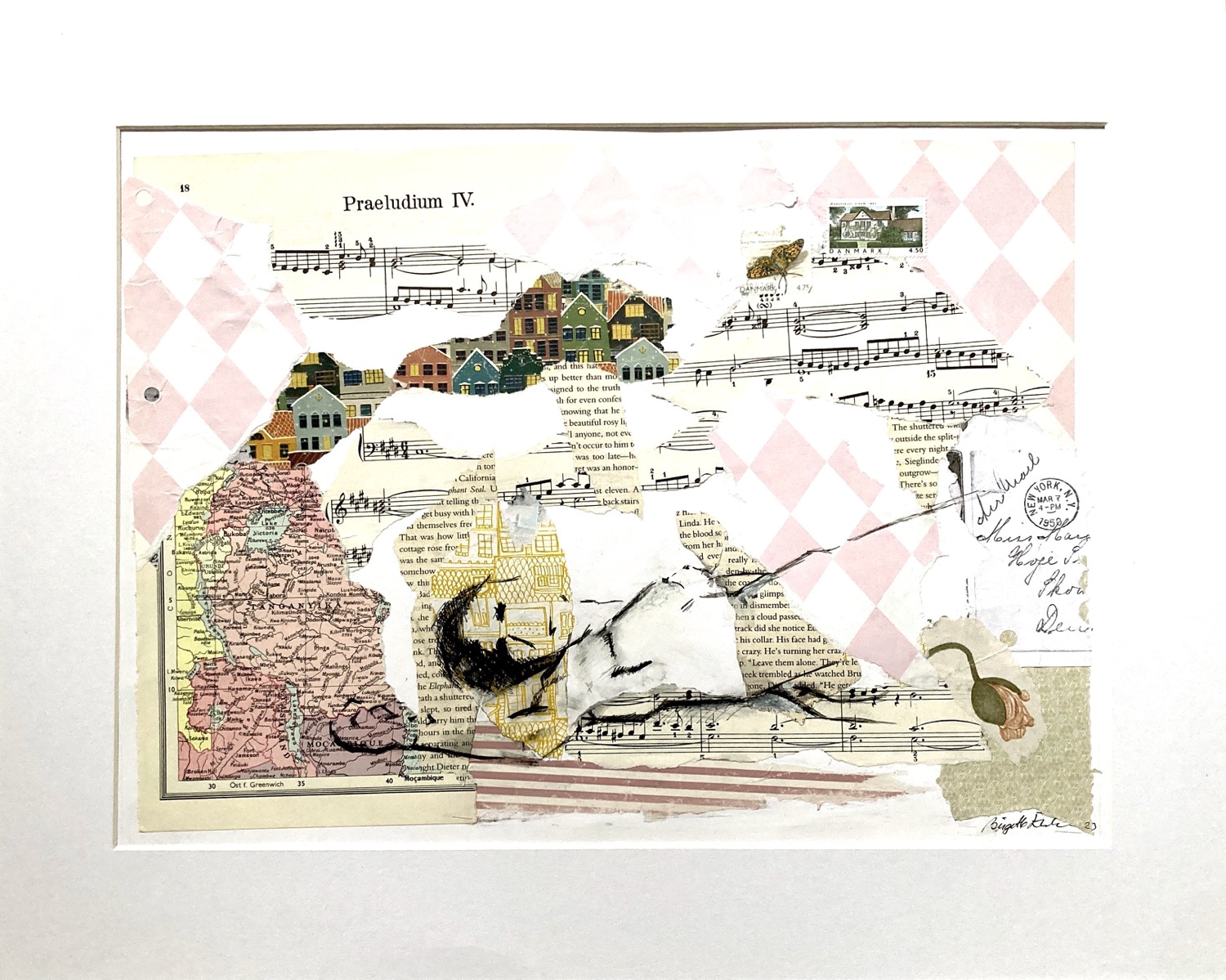 ke collagebilleder. Collage billeder.  Collage kunst af Birgitte Eriksson.