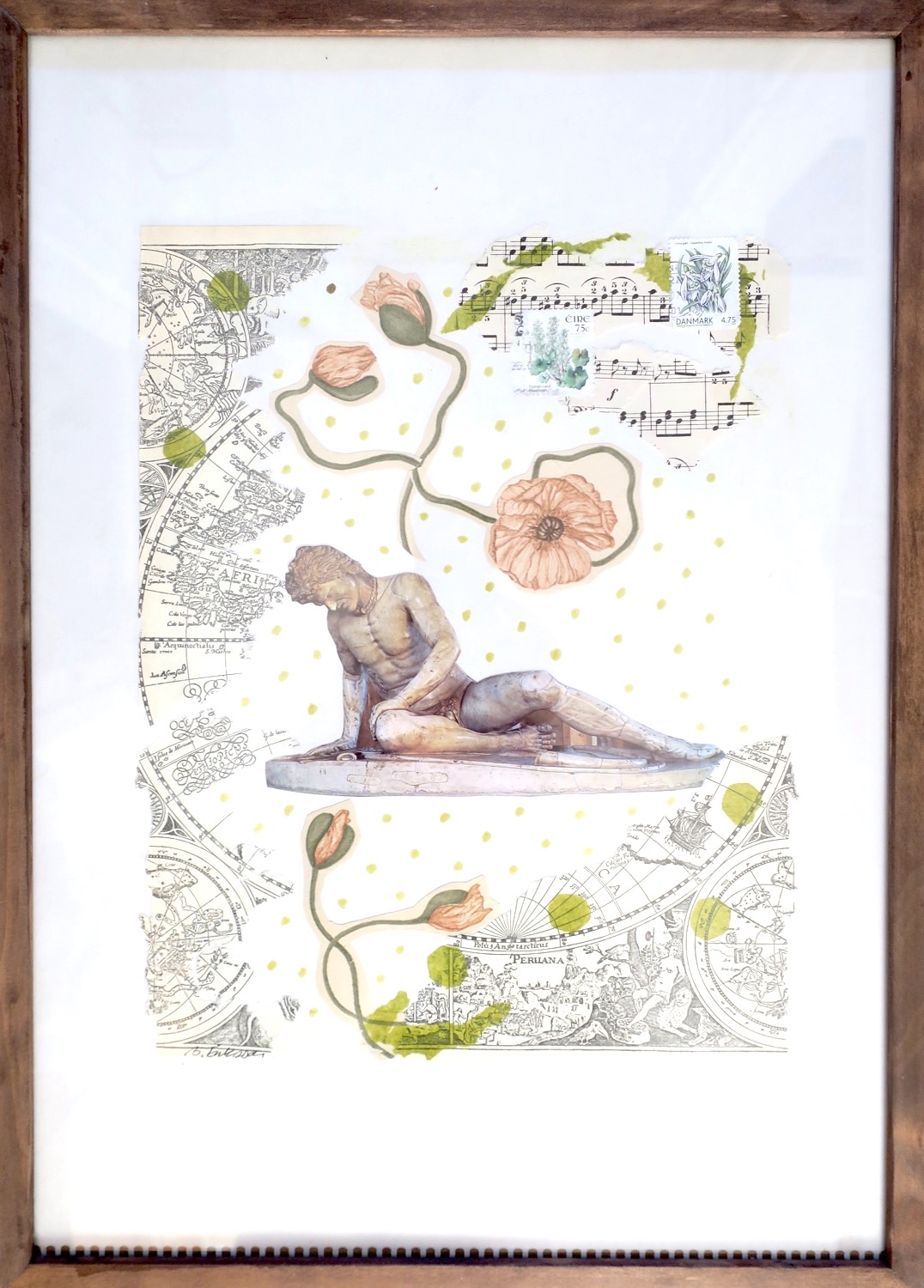 Billedkunst. Collage på papir. Unikke collagebilleder. Collage billeder.  Collage kunst af Birgitte Eriksson.