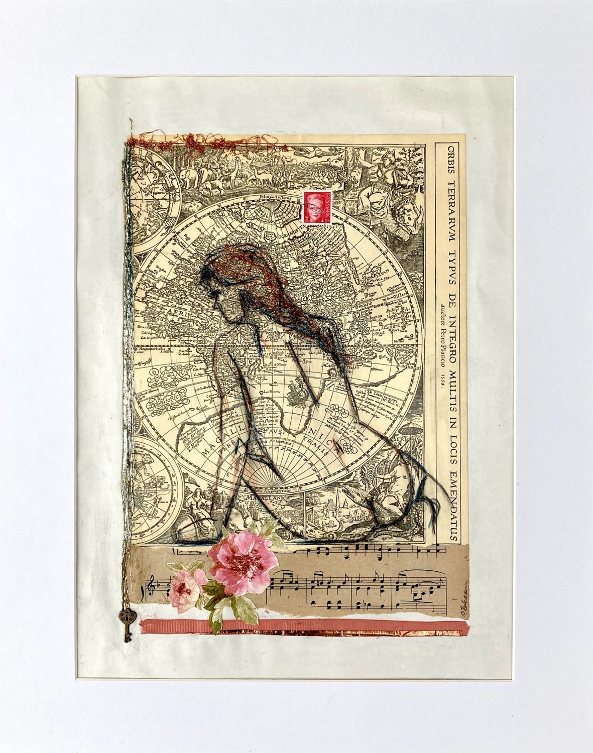 Billedkunst. Collage på papir. Unikke collagebilleder. Collage billeder.  Collage kunst af Birgitte Eriksson.