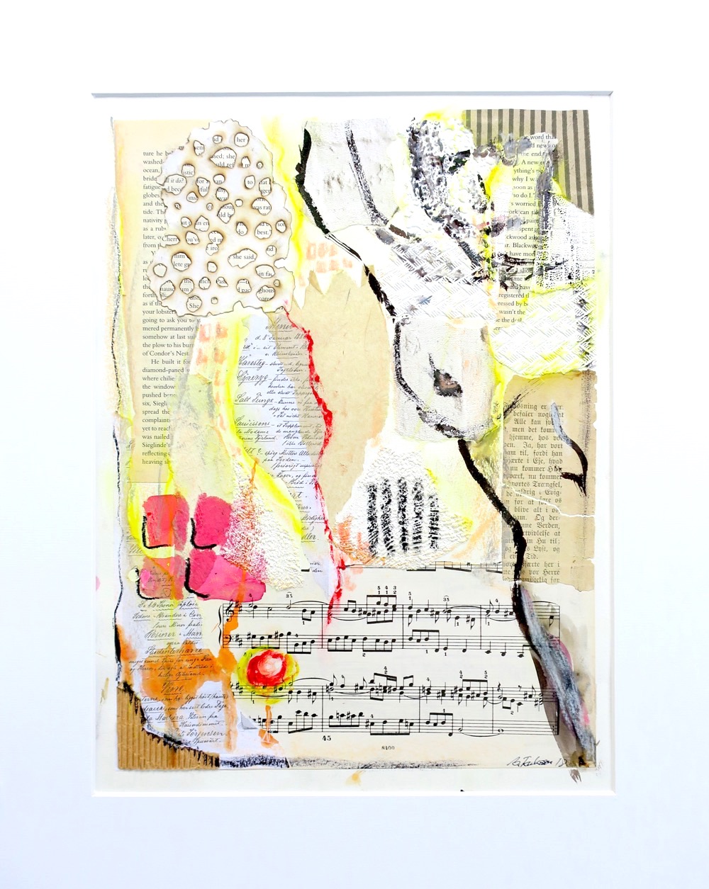Billedkunst. Collage på papir. Unikke collagebilleder. Collage billeder.  Collage kunst af Birgitte Eriksson.