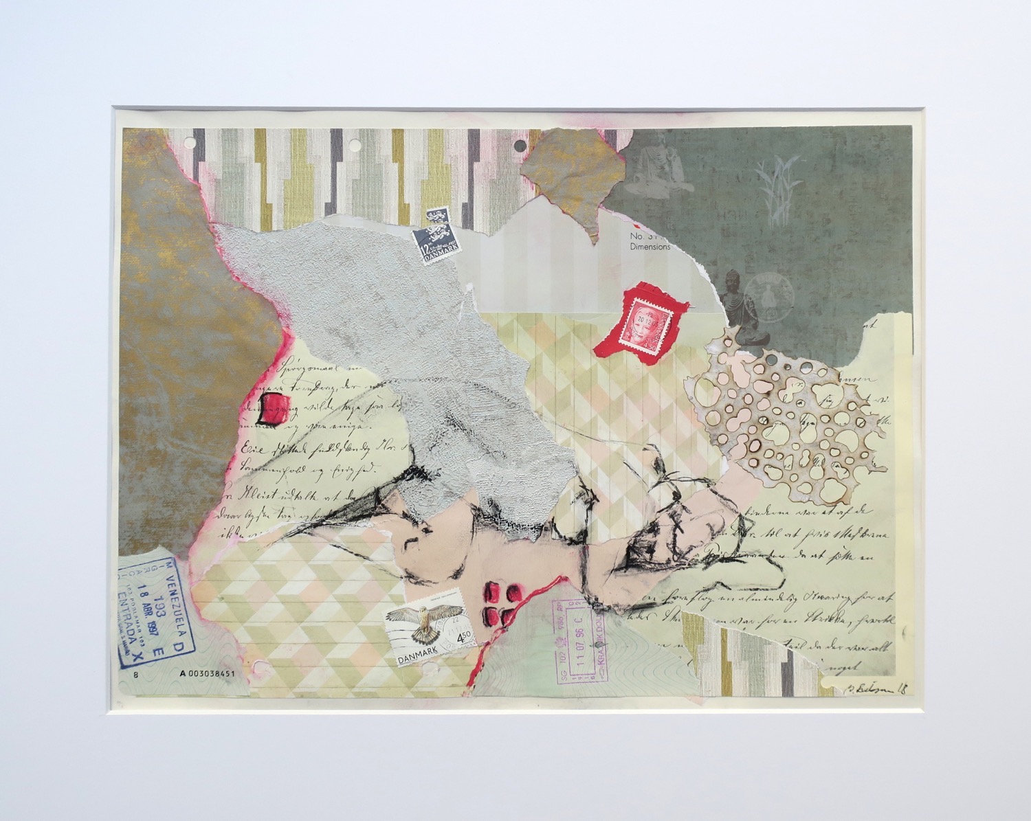 Billedkunst. Collage på papir. Unikke collagebilleder. Collage billeder.  Collage kunst af Birgitte Eriksson.