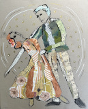 Billedkunst. Collage på papir. Unikke collagebilleder. Collage billeder.  Collage kunst af Birgitte Eriksson.