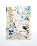 Billedkunst. Collage på papir. Unikke collagebilleder. Collage billeder.  Collage kunst af Birgitte Eriksson.