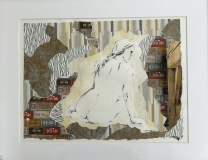 Billedkunst. Collage på papir. Unikke collagebilleder. Collage billeder.  Collage kunst af Birgitte Eriksson.