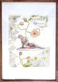 Billedkunst. Collage på papir. Unikke collagebilleder. Collage billeder.  Collage kunst af Birgitte Eriksson.