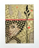 Billedkunst. Collage på papir. Unikke collagebilleder. Collage billeder.  Collage kunst af Birgitte Eriksson.