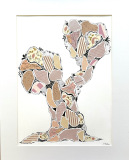 Billedkunst. Collage på papir. Unikke collagebilleder. Collage billeder.  Collage kunst af Birgitte Eriksson.