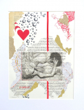 Billedkunst. Collage på papir. Unikke collagebilleder. Collage billeder.  Collage kunst af Birgitte Eriksson.