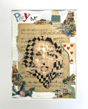 Billedkunst. Collage på papir. Unikke collagebilleder. Collage billeder.  Collage kunst af Birgitte Eriksson.