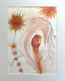 Billedkunst. Collage på papir. Unikke collagebilleder. Collage billeder.  Collage kunst af Birgitte Eriksson.